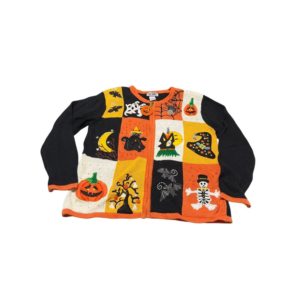 Ugly Halloween Sweater Vintage Size Small Cardigan